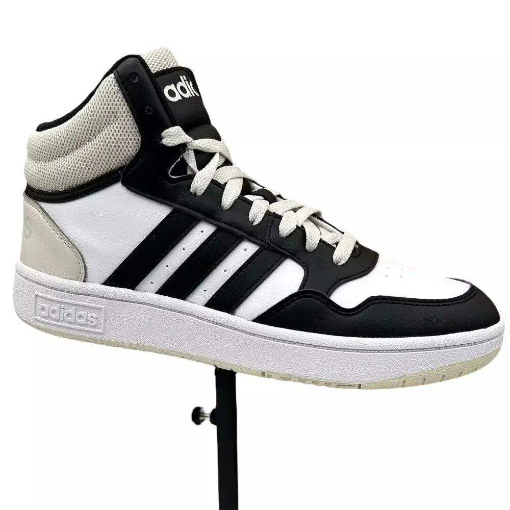 Adidas Hoops 3.0 Mid Top Youth Boys/Girls Basketball Sneaker Sz 5.5‎ Black/White